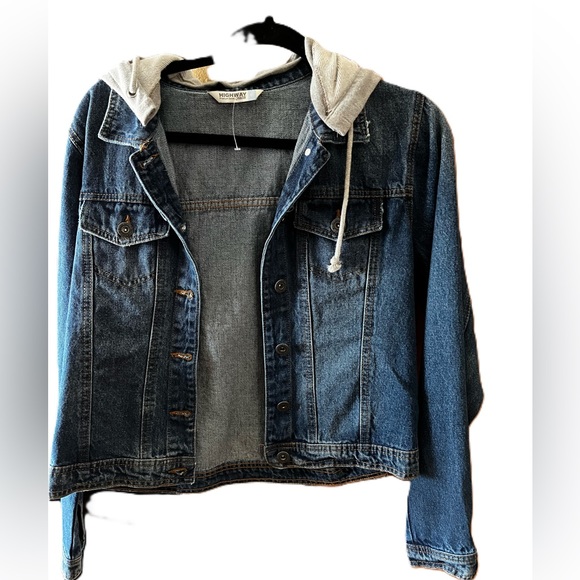 Hoodie Jean Jacket - Picture 2 of 5